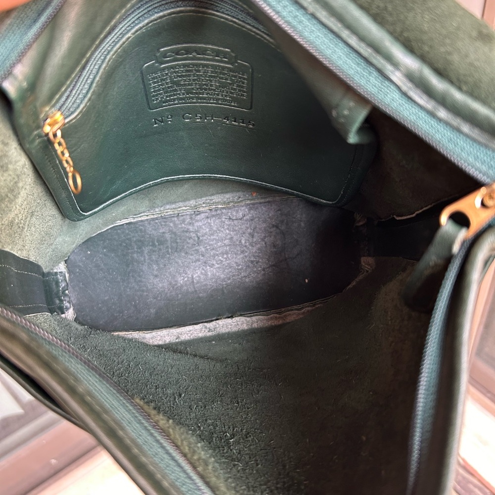 Vintage coach Whitney bag style 4115 bottle green leather retro y2k 90s summer - Picture 11 of 13
